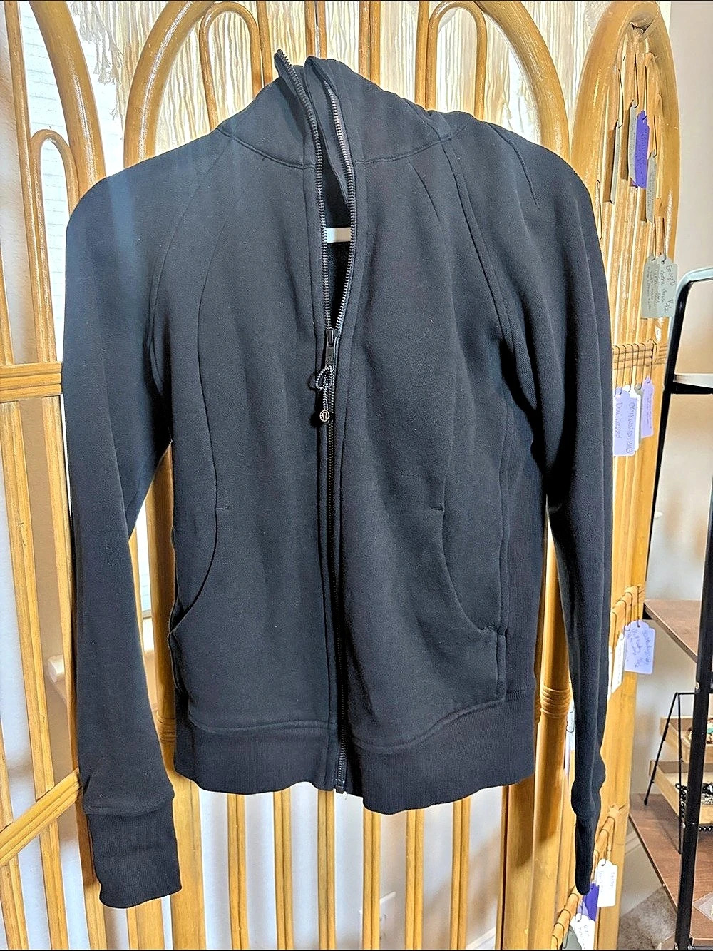 lululemon Scuba Full-Zip Hoodie Black Size 6 Hooded Jacket